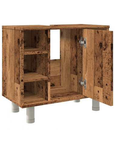 Mobile da Bagno Legno Antico 60x32x53,5 cm in Legno Multistrato