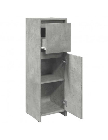 Mobile da Bagno Grigio Cemento 30x30x95 cm in Legno Multistrato