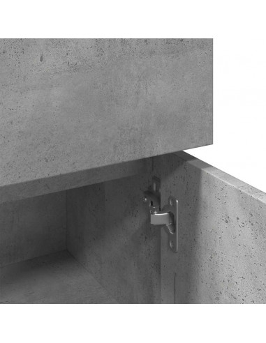 Mobile da Bagno Grigio Cemento 30x30x95 cm in Legno Multistrato