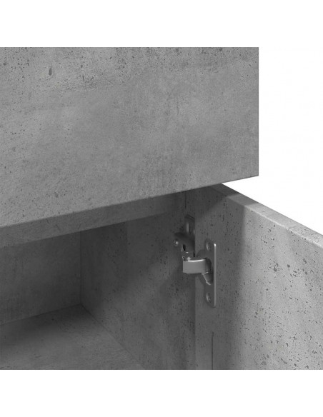 Mobile da Bagno Grigio Cemento 30x30x95 cm in Legno Multistrato