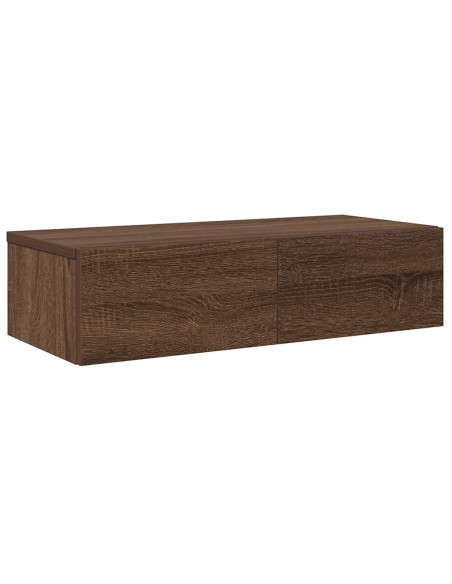 Scaffale a Parete con Cassetti Rovere 60x26,5x15 cm Truciolato