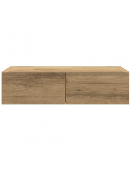 Scaffale a Parete con Cassetti Rovere 60x26,5x15 cm Truciolato