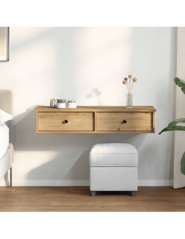 Scaffale a Parete con Cassetti Rovere 100x37,5x19 cm Truciolato