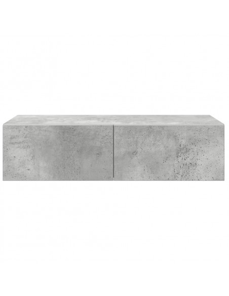 Scaffale a Parete con Cassetti Grigio 60x26,5x15 cm Truciolato