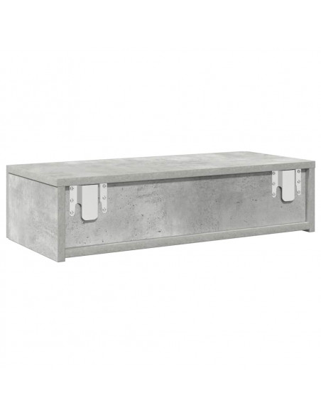 Scaffale a Parete con Cassetti Grigio 60x26,5x15 cm Truciolato