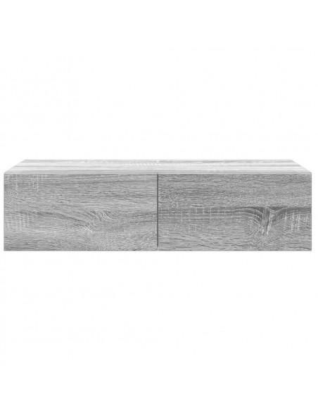 Scaffale a Parete con Cassetti Grigio 60x26,5x15 cm Truciolato