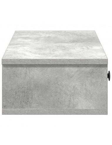 Scaffale a Parete con Cassetti Grigio 100x37,5x19 cm Truciolato