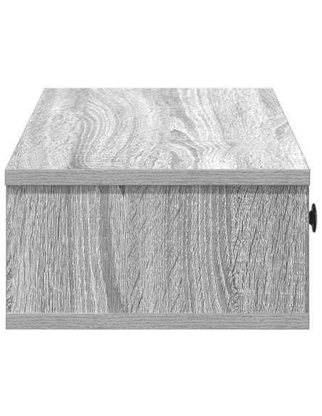 Scaffale a Parete con Cassetti Grigio 100x37,5x19 cm Truciolato