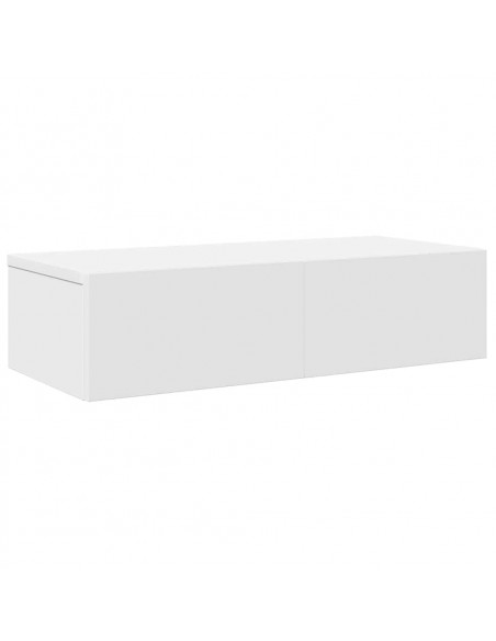 Scaffale a Parete con Cassetti Bianco 60x26,5x15 cm Truciolato