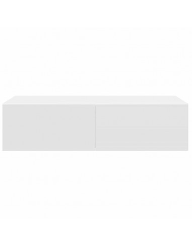 Scaffale a Parete con Cassetti Bianco 60x26,5x15 cm Truciolato