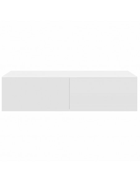 Scaffale a Parete con Cassetti Bianco 60x26,5x15 cm Truciolato