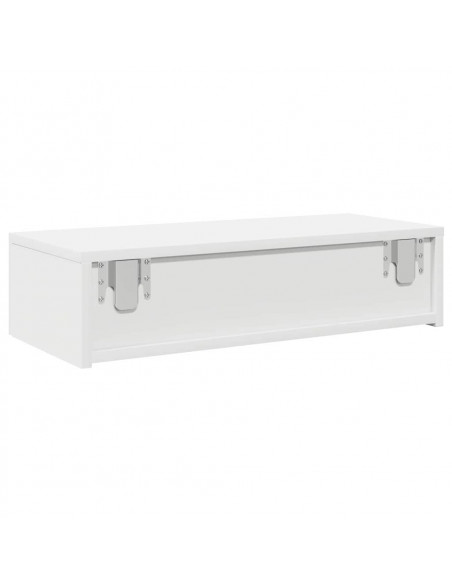 Scaffale a Parete con Cassetti Bianco 60x26,5x15 cm Truciolato