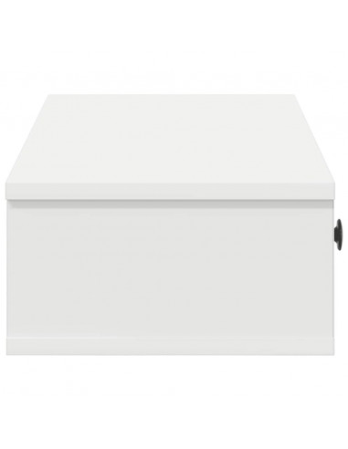 Scaffale a Parete con Cassetti Bianco 100x37,5x19 cm Truciolato