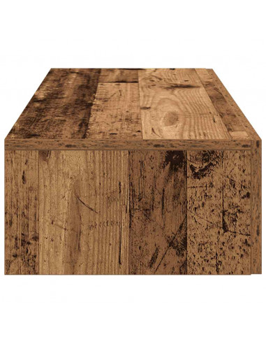 Scaffale a Parete con Cassetti Antico 60x26,5x15 cm Truciolato