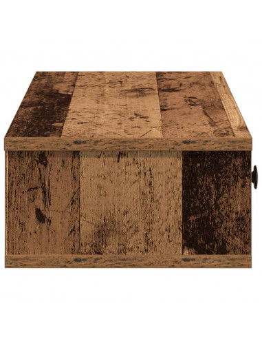 Scaffale a Parete con Cassetti Antico 100x37,5x19 cm Truciolato