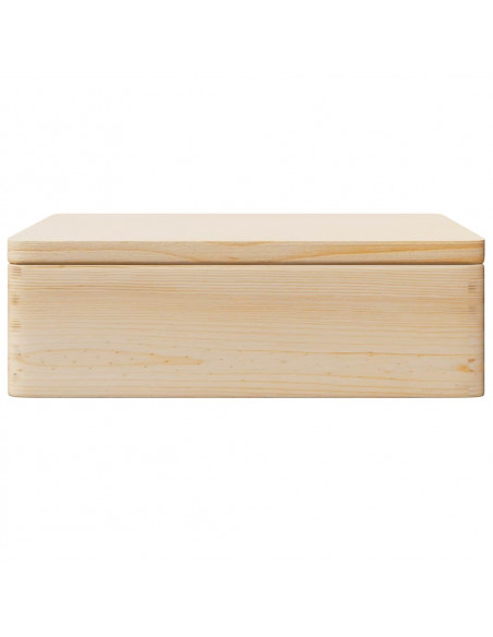 Scatola in Legno con Coperchio&Manici 40x30x13 cm Legno di Pino
