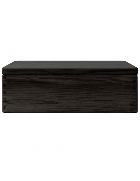 Scatola in Legno con Coperchio Nero 40x30x13cm in Legno di Pino