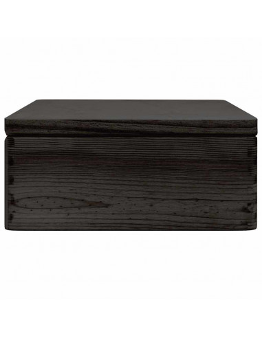 Scatola in Legno con Coperchio Nero 40x30x13cm in Legno di Pino