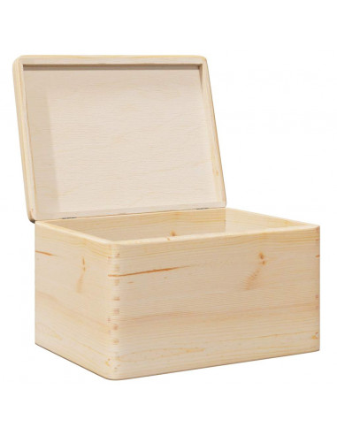 Scatola in Legno con Coperchio 40x30x23 cm Legno Massello Pino