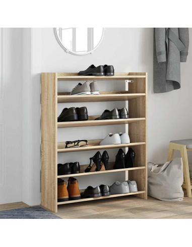 Scarpiera Rovere Sonoma 80x25x100 cm in Legno Multistrato