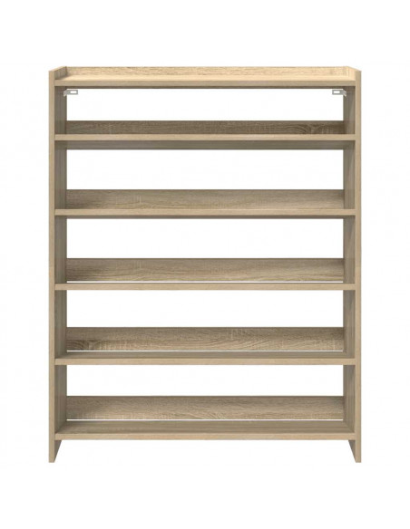 Scarpiera Rovere Sonoma 80x25x100 cm in Legno Multistrato