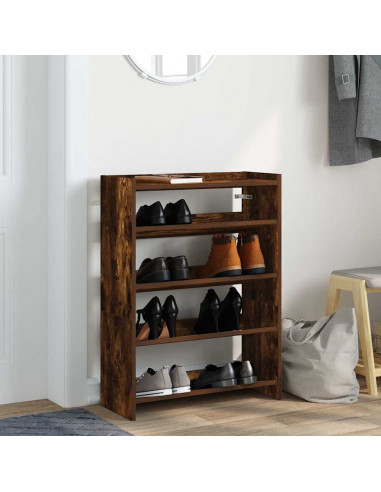 Scarpiera Rovere Fumo 80x25x61,5 cm in Truciolato