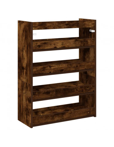 Scarpiera Rovere Fumo 80x25x61,5 cm in Truciolato