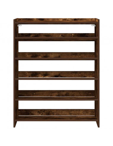 Scarpiera Rovere Fumo 80x25x100 cm in Legno Multistrato