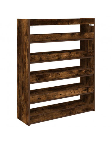 Scarpiera Rovere Fumo 80x25x100 cm in Legno Multistrato