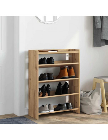 Scarpiera Rovere Artigianale 60x25x81 cm in Legno Multistrato