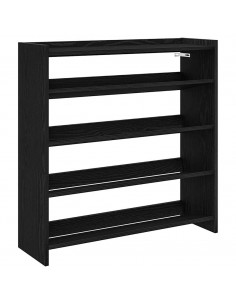 Scarpiera Nera 80x25x81 cm in Legno Multistrato