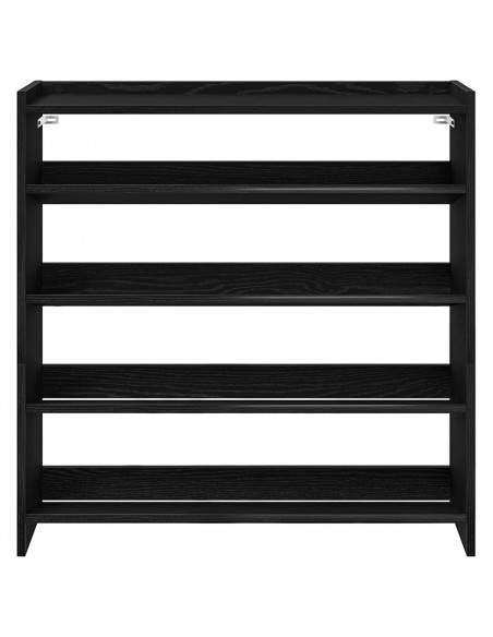 Scarpiera Nera 80x25x81 cm in Legno Multistrato