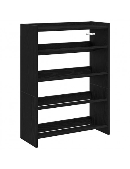 Scarpiera Nera 80x25x61,5 cm in Truciolato