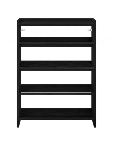 Scarpiera Nera 80x25x61,5 cm in Truciolato