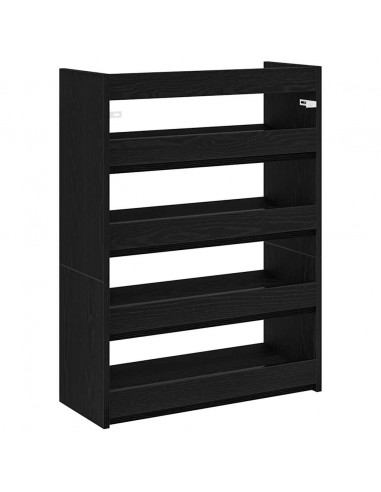 Scarpiera Nera 80x25x61,5 cm in Truciolato