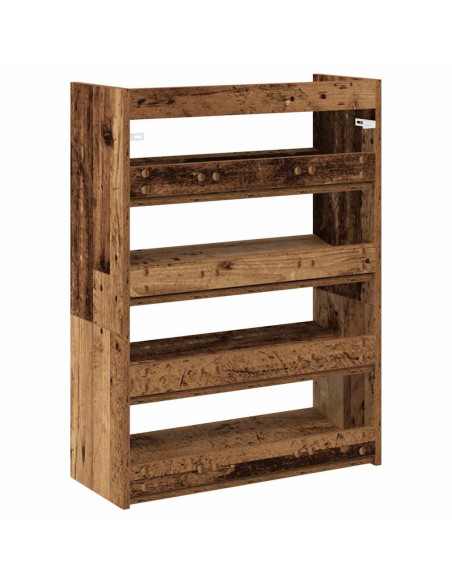 Scarpiera Legno Antico 80x25x61,5 cm in Truciolato