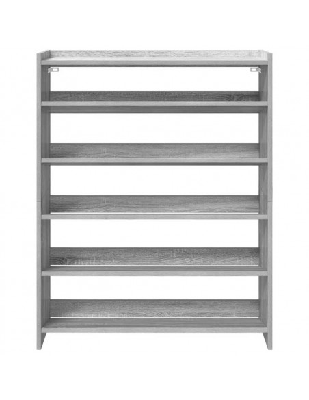Scarpiera Grigio Sonoma 80x25x100 cm in Legno Multistrato