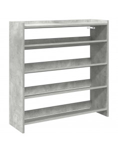 Scarpiera Grigio Cemento 80x25x81 cm in Legno Multistrato