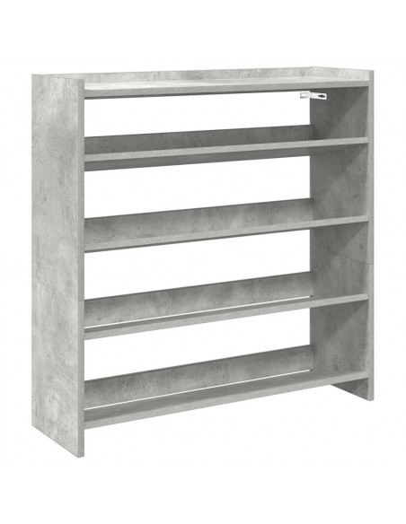 Scarpiera Grigio Cemento 80x25x81 cm in Legno Multistrato