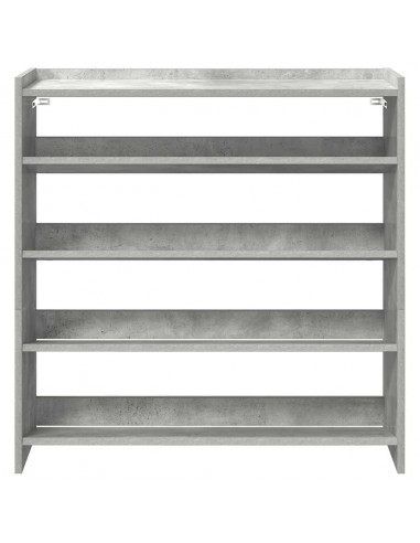 Scarpiera Grigio Cemento 80x25x81 cm in Legno Multistrato