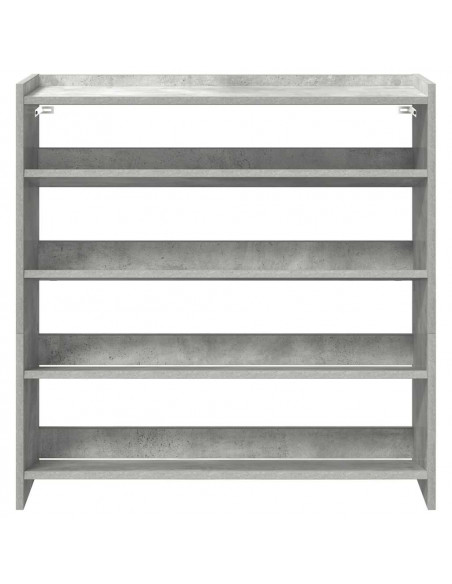 Scarpiera Grigio Cemento 80x25x81 cm in Legno Multistrato