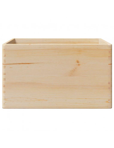 Scatola in Legno con Manici 40x30x23 cm Legno Massello di Pino
