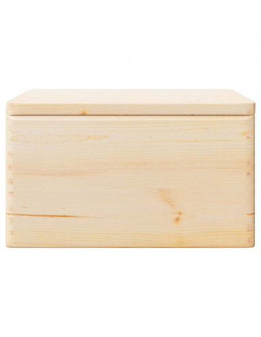 Scatola in Legno con Coperchio&Manici 40x30x23 cm Legno di Pino