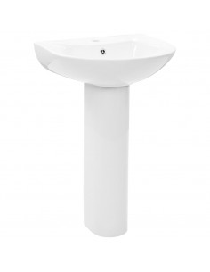 Lavandino a Colonna in Ceramica Bianca 520x440x190 mm