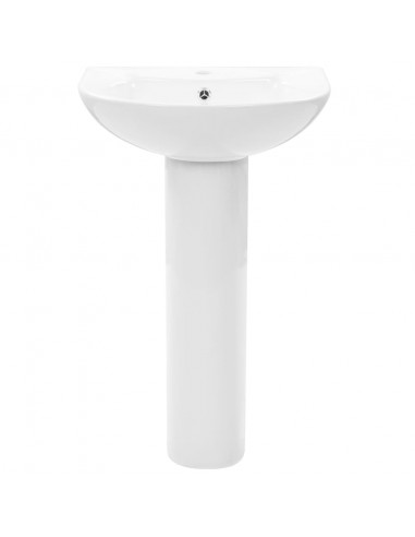 Lavandino a Colonna in Ceramica Bianca 520x440x190 mm