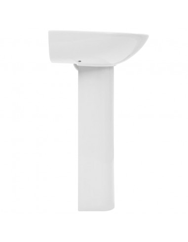 Lavandino a Colonna in Ceramica Bianca 520x440x190 mm