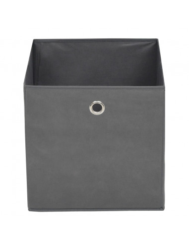 Contenitori 4 pz in Tessuto non Tessuto 32x32x32 cm Grigio