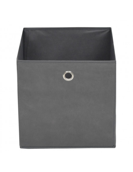 Contenitori 4 pz in Tessuto non Tessuto 32x32x32 cm Grigio