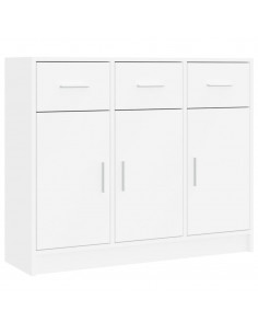 Credenza Bianca 91x28x75 cm in Legno Multistrato