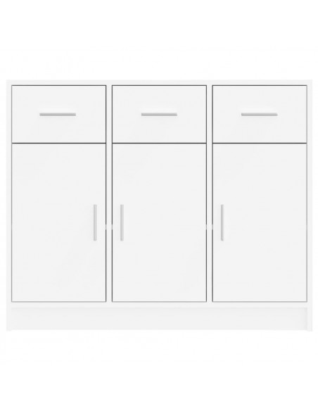Credenza Bianca 91x28x75 cm in Legno Multistrato